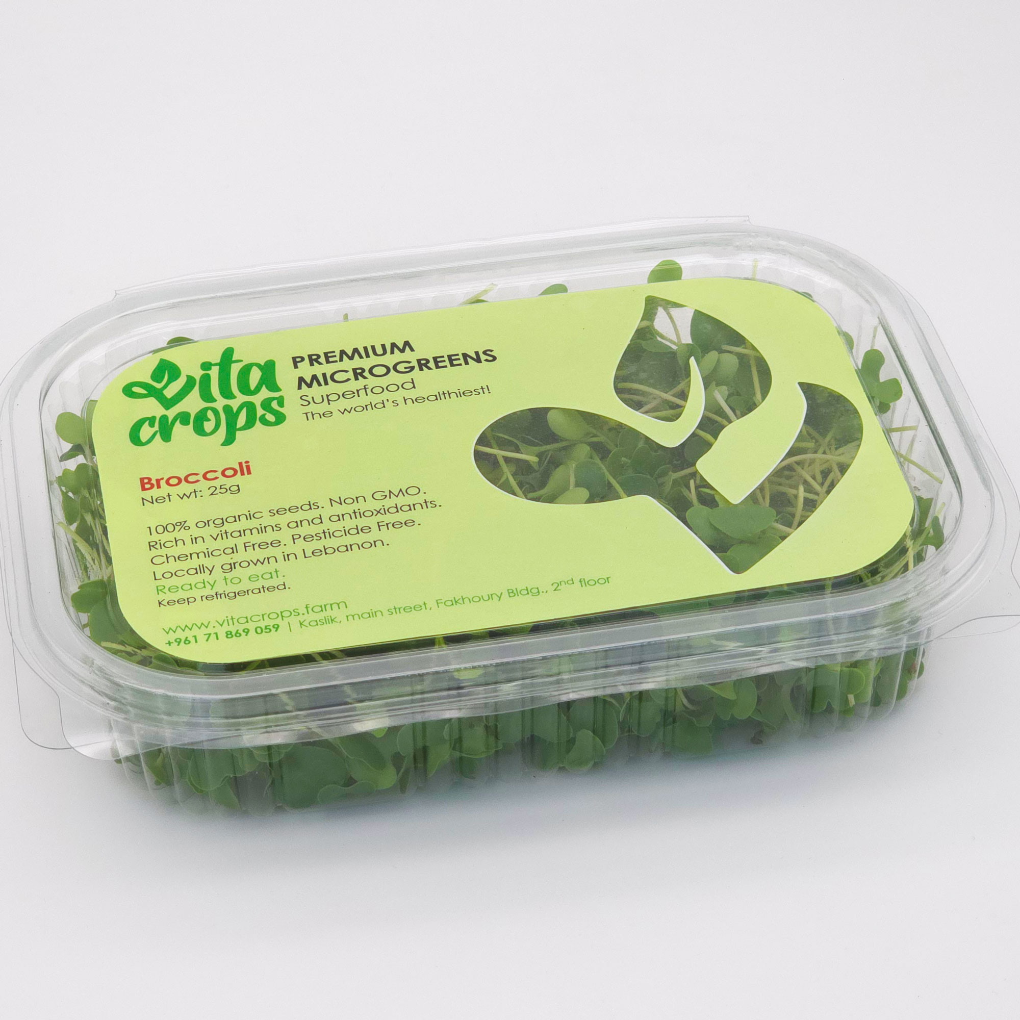 Crisp and vibrant broccoli microgreens ready for harvest